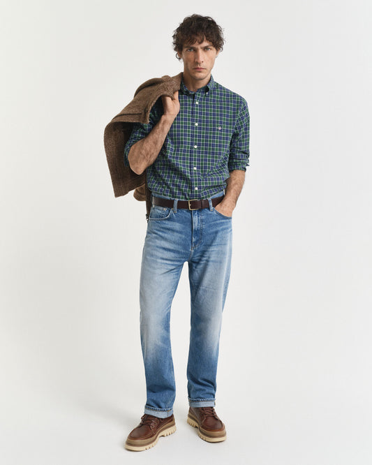 Regular Fit Checked Classic Poplin Shirt