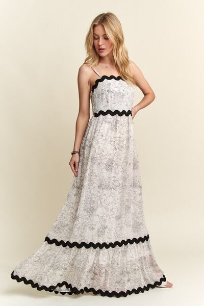 Robe longue à bretelles réglables ADORA Floral
