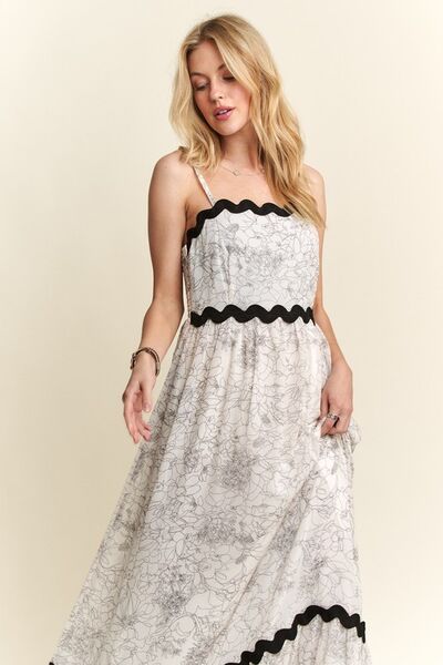 Robe longue à bretelles réglables ADORA Floral