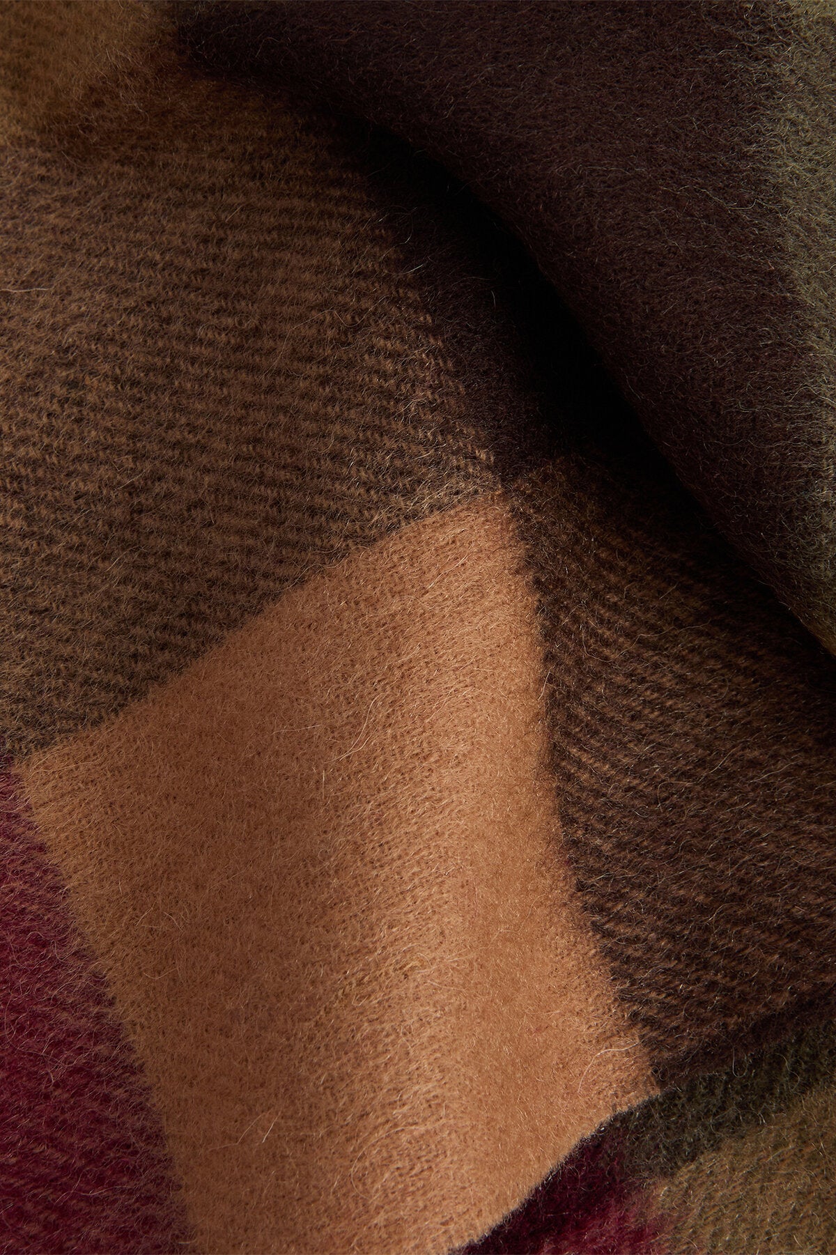 Large Tattersall Scarf - TAWNY PORT