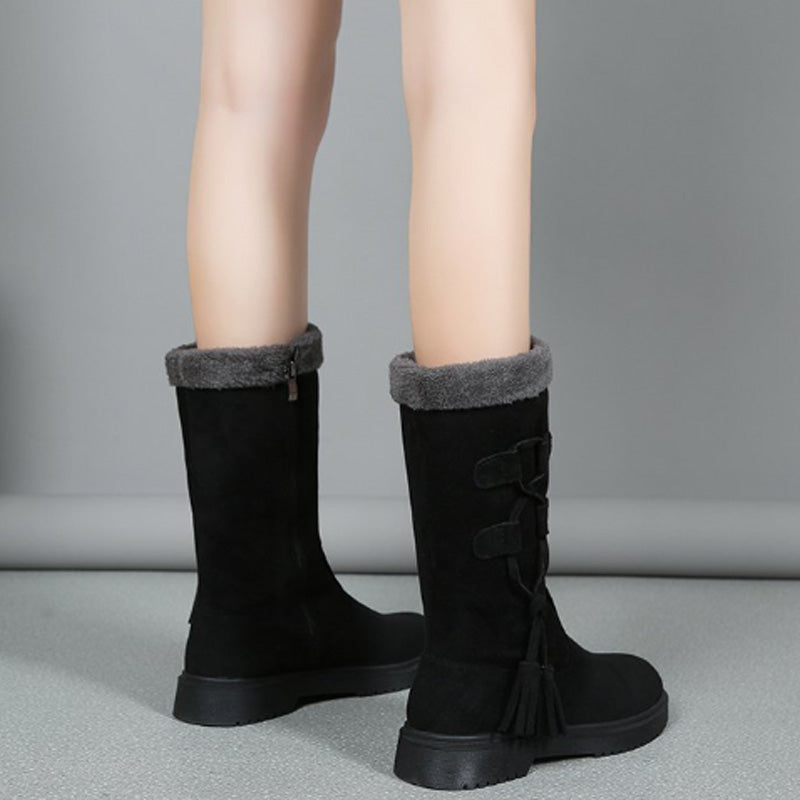 Women's Warm Mid-Calf Boots with Side Zipper 🔥Direct 50% Off, King of Cost Performance!This Deal is Epic!