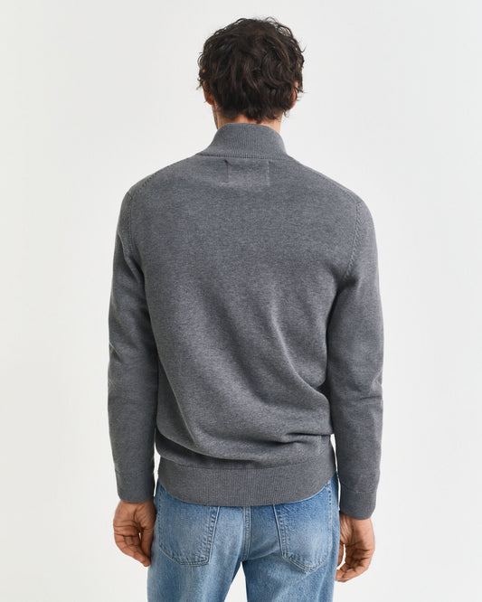 Casual Cotton Zip Cardigan
