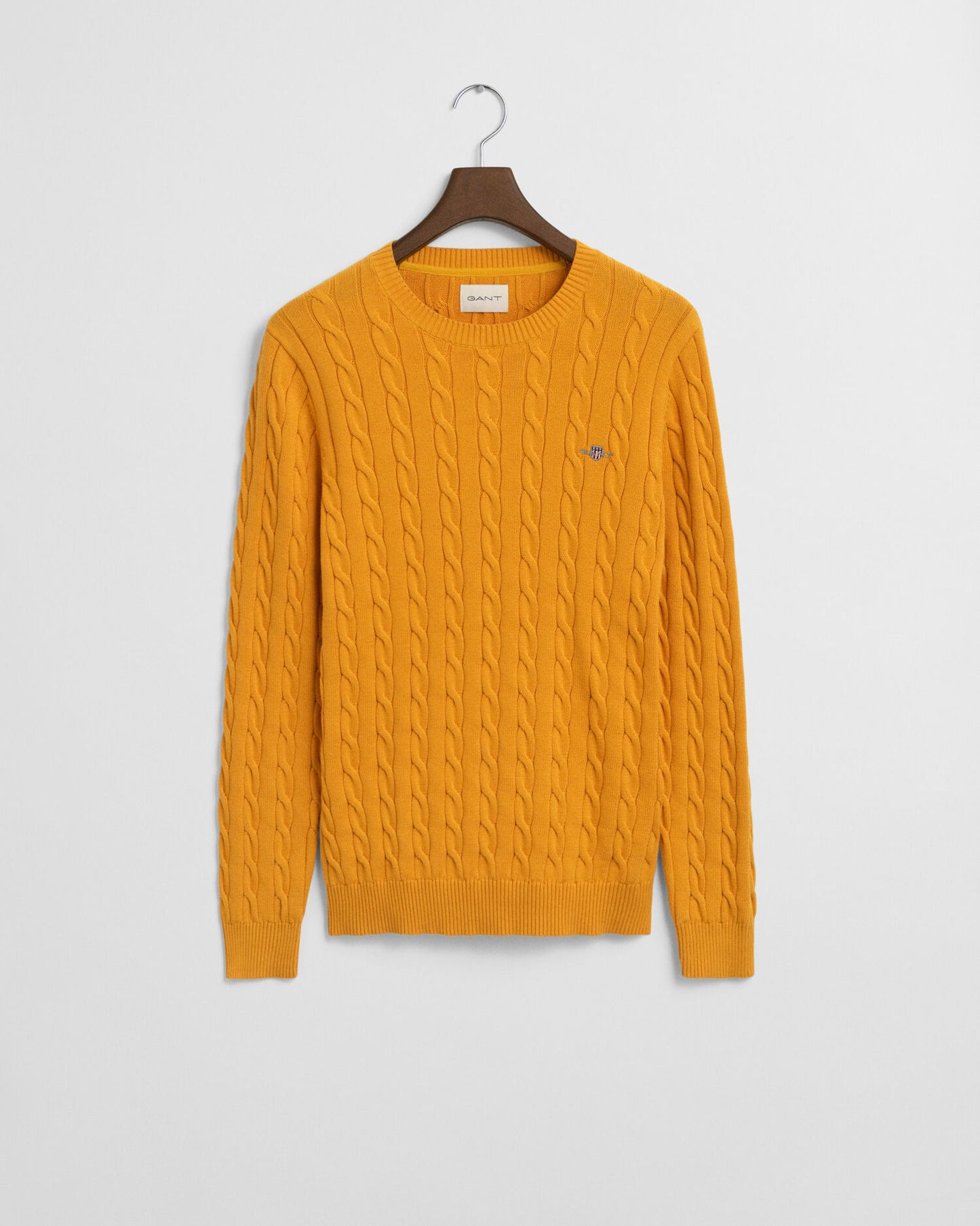 Cotton Cable Knit Crew Neck Sweater