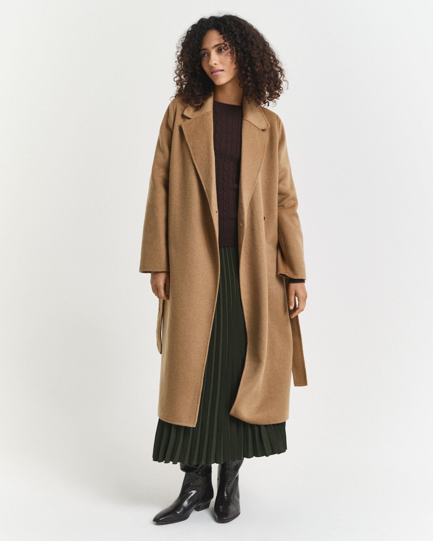 Handstitched Belted Coat